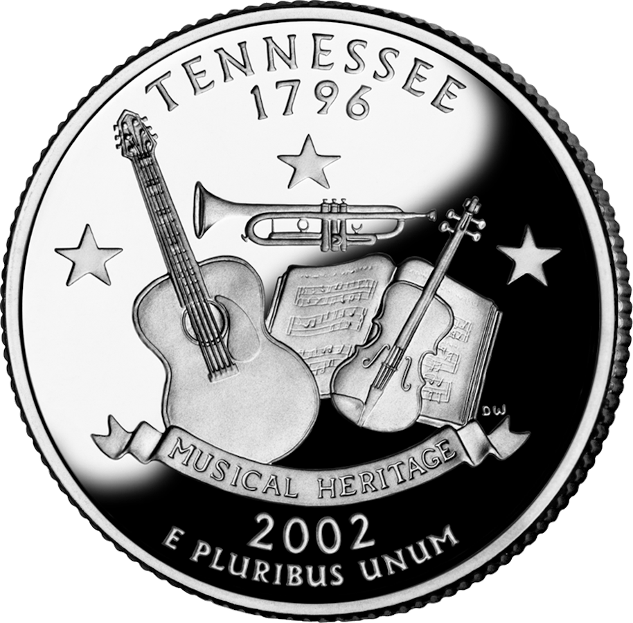 Tennessee state quarter reverse